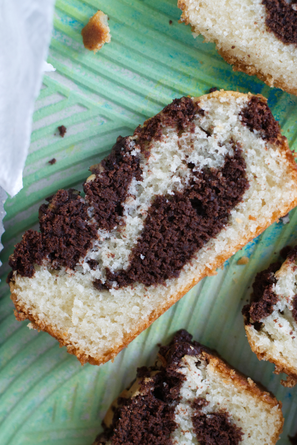 easy moist chocolate marble cake ready