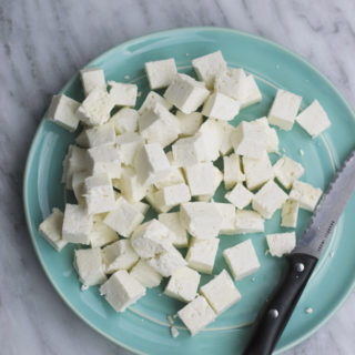 how to make paneer - just 2 ingredients & 30 mins is all you need to make paneer at home! So many delicious ways to eat this cheese & it's way cheaper to make at home! Store in freezer for upto 4 months & use whenever needed!