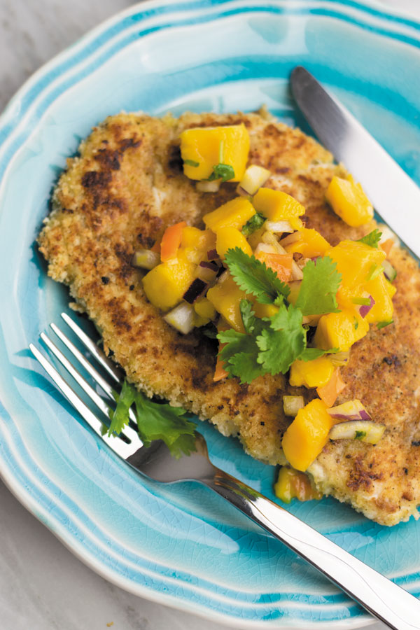 perfectly-seasoned-breaded-chicken-cutlets-with-mango-salsa
