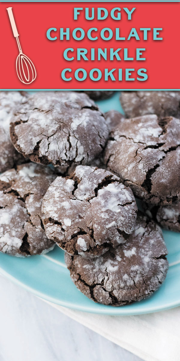 Fudgy Chocolate Crinkle Cookies - these soft, crunchy & fudgy cookies are one of the EASIEST cookies to make! My HUSBAND declared them the best cookies I have made so far!