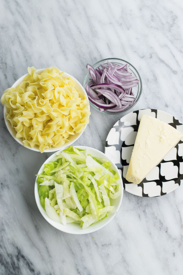 Haluski-Stir-Fried-Cabbage-&-Noodles-ingredients