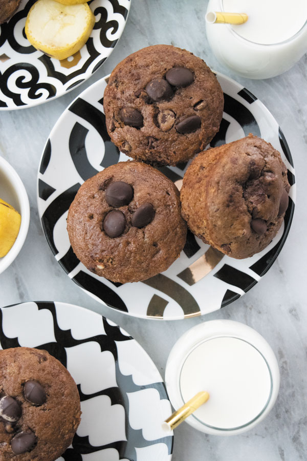 Chocolate Banana Muffins - these Eggfree, Butterfree and dairyfree muffins are the best banana chocolate muffins out there! No FUNNY ingredients!!