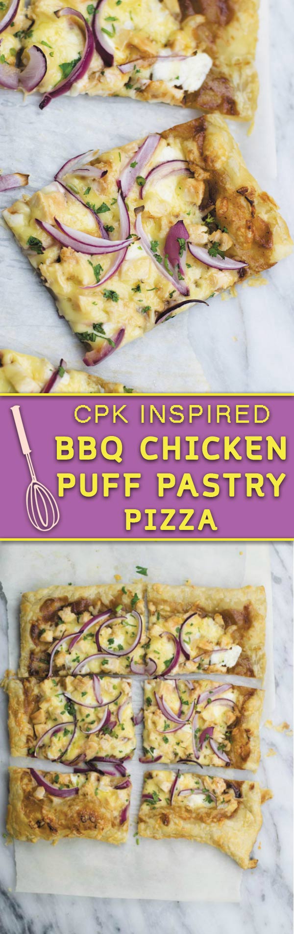 cpk inspired bbq chicken puff pastry pizza - Easy 30 MINS CPK copycat pizza. Use either puff pastry or homemade pizza crust!