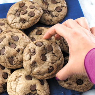 Double Chocolate Chip Cookies - THICK & CHEWY, extra Chocolatey, these cookies are LOVED by all ages! Simple to make, these are way better than store bought anytime!