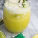 Jalapeno pineapple margarita - Jalapeno infused tequila, fresh pineapple, all blended into this fun margarita that is great for relaxing or for gatherings! Comes together super quick!