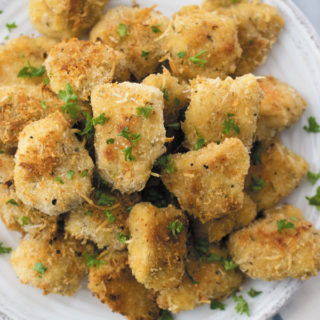 The best Crispy Baked Parmesan Chicken Bites you will ever make at home - extra crispy, tender & BAKED! Just 30 mins is all you need to make these!