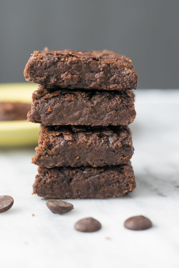 The Best BROWNIES -period. These egg free, dairy free brownies are thick, chewy and dense! This recipe uses basic pantry ingredients and apple sauce! MUST TRY as my husband says!