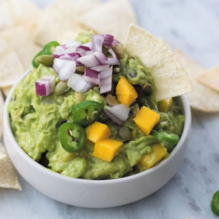 tequila-mango-&-goat-cheese-guacamole-title