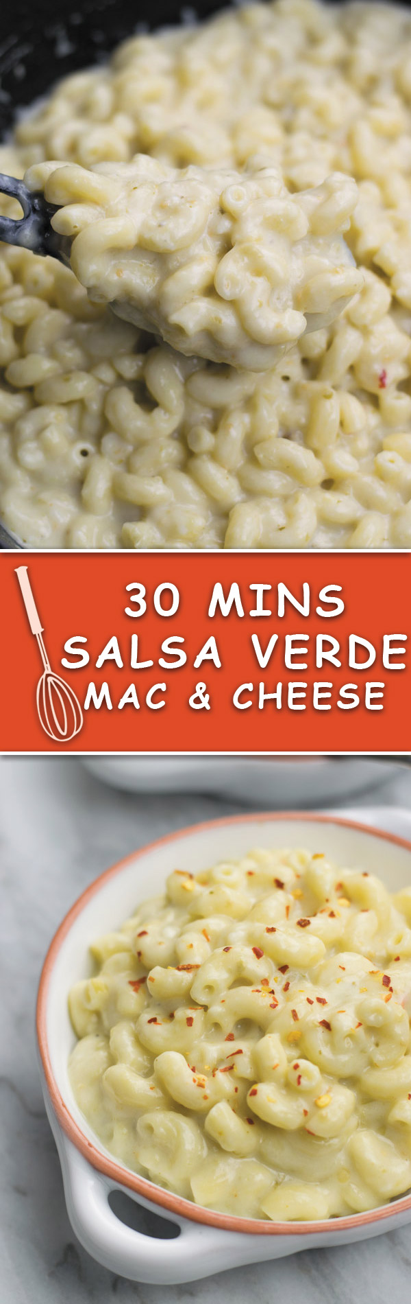 30 mins salsa verde mac and cheese - delicious (LIGHTENED UP) (NO CREAM) stovetop mac and cheese made extra flavorful with salsa verde! A perfect holiday meal for those busy nights!