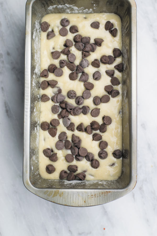 Chocolate Chip Banana Bread - delicious VEGAN chocolate chip banana bread made with simple ingredients, so soft & a perfect treat with a cup of coffee!