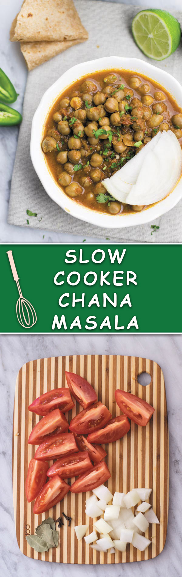 Slow Cooker Chana Masala - Simple wholesome Chana Masala is the most popular Indian curry which youcan make in slow cooker with just 15 mins hands on work! Packed with tons of flavor and protein!