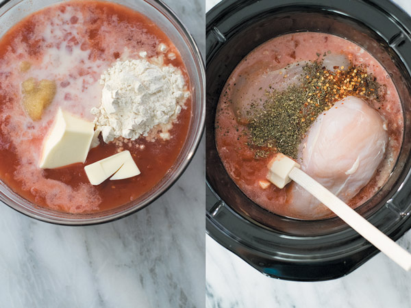 Slow Cooker Creamy Tomato Sauce Chicken : DUMP & FORGET this delicious creamy slow cooker tomato sauce chicken in the morning before work and come back to restaurant quality meal everyone will want seconds.