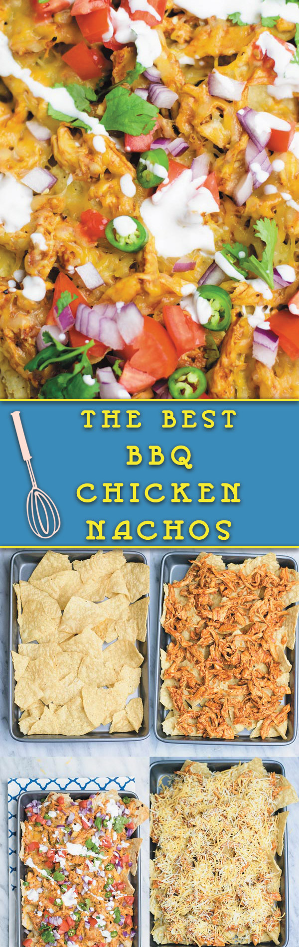 The Best BBQ Chicken Nachos - no need to go to restaurant and pay when you make restaurant quality BBQ chicken nachos at home with fraction of the cost!! And with all the fixins! These are always very Popular at my place.