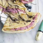 Berry Mascarpone Crepes - delicious from scratch crepes filled with this insanely addicting mixed berries & mascarpone cheese filling.