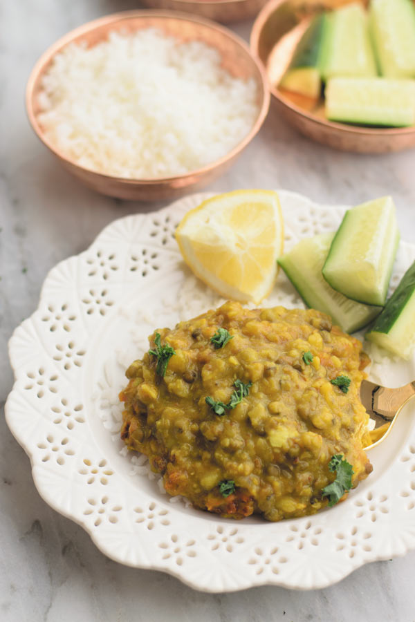 Creamy mixed lentils - Creamy lentils made using 5 kinds of lentils with tomatoes & onions. WHOLE FOOD that's just not nourishing but comforting too.