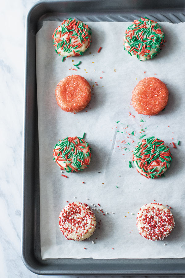 3 kinds sprinkle cashew sugar cookies