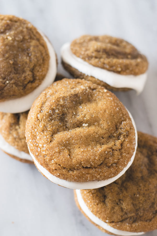 Soft & Chewy Ginger Cookies ready for eating