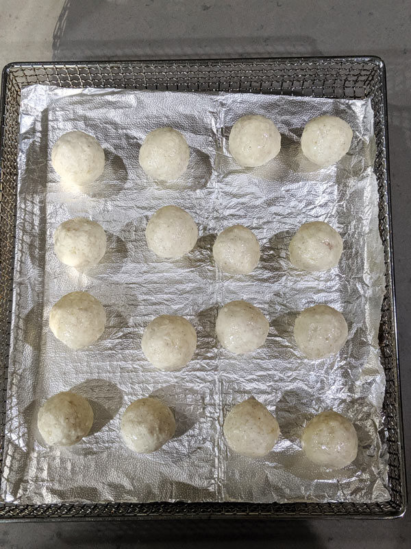 ready for airfryer malai kofta balls