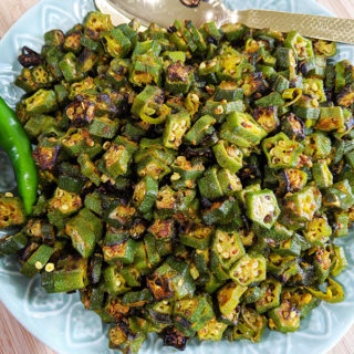 Quick stir fry okra bhindi 1