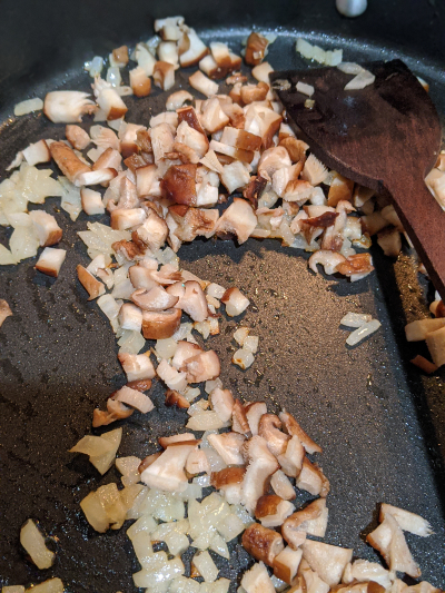 add chopped mushrooms