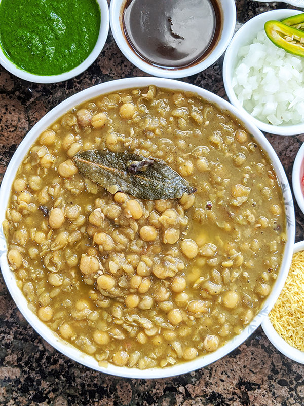 instant pot ragda pattice curry ready